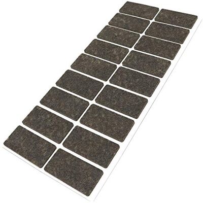 Adsamm ® / 18 x samoprzylepne podkładki filcowe/brązowe / 25 x 50 mm/prostokątne/podkładki do mebli z filcu o grubości 3,5 mm/ochrona mebli i podłogi w jakości ® Adsamm ® / 18 x samoprzylepne podkładki filcowe/brązowe / 25 x 50 mm/prostokątne/podkładki do mebli z filcu o grubości 3,5 mm/ochrona mebli i podłogi w jakości ®