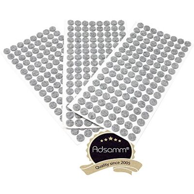 Adsamm FP-35-SA-GR-12-128-3 FP-35-SA-GR-12-128 384 x podkładki filcowe, szare, Ø 12 mm Adsamm FP-35-SA-GR-12-128-3 FP-35-SA-GR-12-128 384 x podkładki filcowe, szare, Ø 12 mm