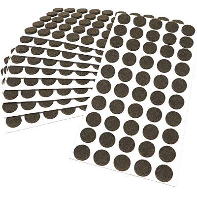 Adsamm ® / 500 x samoprzylepne podkładki filcowe/brązowe/ø 16 mm/okrągłe/do mebli z filcu o grubości 3,5 mm/podkładki do mebli i podłóg Adsamm ® / 500 x samoprzylepne podkładki filcowe/brązowe/ø 16 mm/okrągłe/do mebli z filcu o grubości 3,5 mm/podkładki do mebli i podłóg