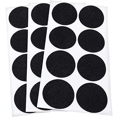Adsamm FP-15-SA-BL-50-8-3 FP-15-SA-BL-50-8 24 x podkładki filcowe, czarne, Ø 50 mm Adsamm FP-15-SA-BL-50-8-3 FP-15-SA-BL-50-8 24 x podkładki filcowe, czarne, Ø 50 mm