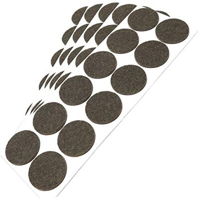 Adsamm ® / 60 x samoprzylepne podkładki filcowe/brązowe/ø 34 mm/okrągłe/do mebli z filcu o grubości 3,5 mm/podkładki do mebli i podłóg Adsamm ® / 60 x samoprzylepne podkładki filcowe/brązowe/ø 34 mm/okrągłe/do mebli z filcu o grubości 3,5 mm/podkładki do mebli i podłóg