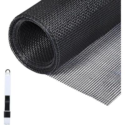 Fillis Siatka na owady, 150 x 300 cm, towar sprzedawany na metry, z włókna szklanego, ochrona przed komarami, siatka na owady ze szczotką do czyszczenia, możliwość przycięcia, do okien, drzwi, czarna Fillis Siatka na owady, 150 x 300 cm, towar sprzedawany na metry, z włókna szklanego, ochrona przed komarami, siatka na owady ze szczotką do czyszczenia, możliwość przycięcia, do okien, drzwi, czarna