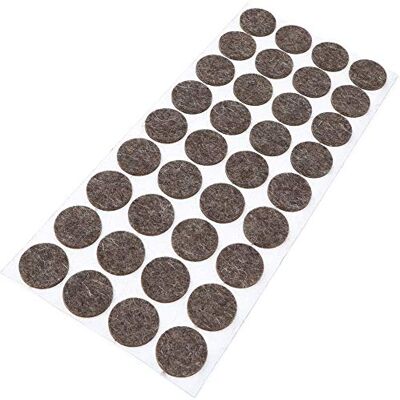 Adsamm WFP-30-SA-BR-24-36-1 WFP-30-SA-BR-24-36 36 x wełniane podkładki filcowe, brązowe, Ø 24 mm Adsamm WFP-30-SA-BR-24-36-1 WFP-30-SA-BR-24-36 36 x wełniane podkładki filcowe, brązowe, Ø 24 mm