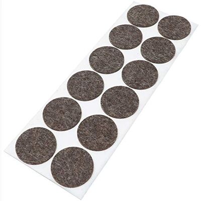 Adsamm WFP-30-SA-BR-40-12-1 WFP-30-SA-BR-40-12 12 x ślizgacze filcowe wełniane, brązowy, Ø 40 mm Adsamm WFP-30-SA-BR-40-12-1 WFP-30-SA-BR-40-12 12 x ślizgacze filcowe wełniane, brązowy, Ø 40 mm
