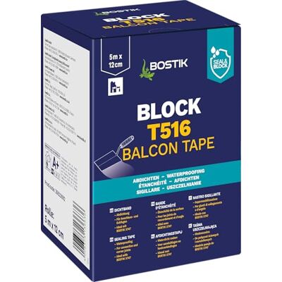 Bostik 30623092 Blok T516 taśma balkonowa, 5 m x 12 cm, szara Bostik 30623092 Blok T516 taśma balkonowa, 5 m x 12 cm, szara