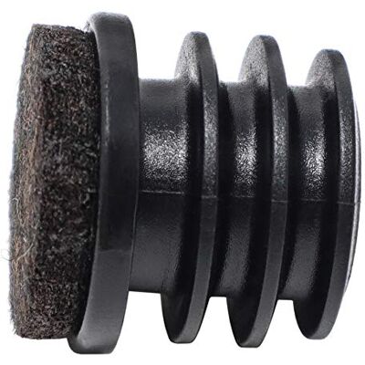 Adsamm 4 x korki lamelowe z filcu/Ø 25 mm/Ø wewnętrzna 21-23 mm/czarne/okrągłe/plastikowe ślizgacze meblowe z filcu do krzeseł z rur stalowych Adsamm 4 x korki lamelowe z filcu/Ø 25 mm/Ø wewnętrzna 21-23 mm/czarne/okrągłe/plastikowe ślizgacze meblowe z filcu do krzeseł z rur stalowych