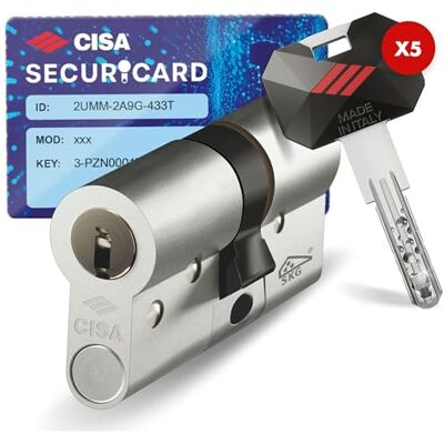 Cisa Europejski Cylinder Bezpieczeństwa RS5 z 5 Rzędami Pinów Promieniowych i Chronionym Cyfrowym Podwójnym Kluczem Cisa Europejski Cylinder Bezpieczeństwa RS5 z 5 Rzędami Pinów Promieniowych i Chronionym Cyfrowym Podwójnym Kluczem