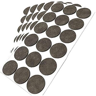 Adsamm FP-35-SA-BR-36-18-5 FP-35-SA-BR-36-18 90 x podkładki filcowe, brązowe, Ø 36 mm Adsamm FP-35-SA-BR-36-18-5 FP-35-SA-BR-36-18 90 x podkładki filcowe, brązowe, Ø 36 mm