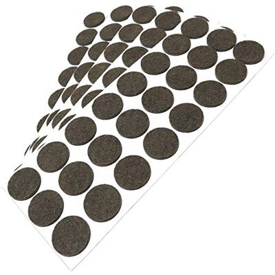Adsamm ® / 120 x samoprzylepne podkładki filcowe/brązowe/ø 28 mm/okrągłe/do mebli z filcu o grubości 3,5 mm/podkładki do mebli i podłóg Adsamm ® / 120 x samoprzylepne podkładki filcowe/brązowe/ø 28 mm/okrągłe/do mebli z filcu o grubości 3,5 mm/podkładki do mebli i podłóg