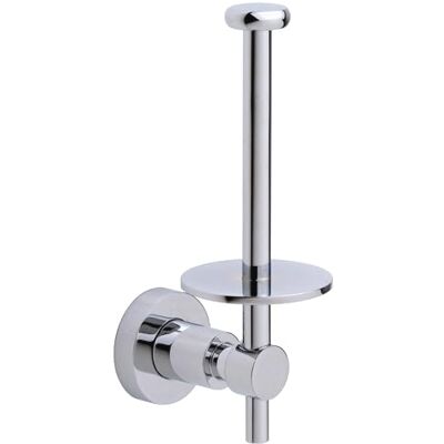 tesa Samoprzylepny uchwyt na zapas papieru toaletowego Loxx wykonany z chromowanego na wysoki połysk metalu, o wymiarach 185 mm x 65 mm x 92 mm tesa Samoprzylepny uchwyt na zapas papieru toaletowego Loxx wykonany z chromowanego na wysoki połysk metalu, o wymiarach 185 mm x 65 mm x 92 mm