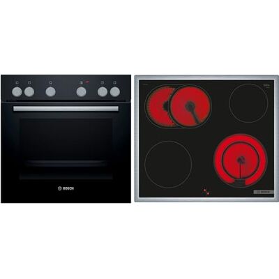 Bosch HND611LS62 zestaw kuchenek do zabudowy, składający się z kuchenki HEG517BB3, 60 x 60 cm, Made in Germany, gorące powietrze 3D, hydroliza, wyświetlacz LED i NKN645GA2E elektryczna płyta kuchenna, Bosch HND611LS62 zestaw kuchenek do zabudowy, składający się z kuchenki HEG517BB3, 60 x 60 cm, Made in Germany, gorące powietrze 3D, hydroliza, wyświetlacz LED i NKN645GA2E elektryczna płyta kuchenna,