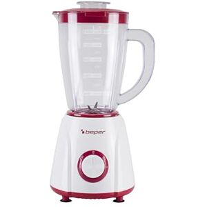 BEPER P102FRU501 Blender stołowy 1,5 l – 400 W, 4 ostrza ze stali nierdzewnej, 2 prędkości + funkcja pulsacyjna, dzbanek z podziałką, pokrywka z otworem, podstawa antypoślizgowa BEPER P102FRU501 Blender stołowy 1,5 l – 400 W, 4 ostrza ze stali nierdzewnej, 2 prędkości + funkcja pulsacyjna, dzbanek z podziałką, pokrywka z otworem, podstawa antypoślizgowa