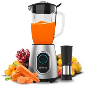 Cecotec Blender do kubków Power Black Titanium 2000MAX Inox Pro. 1800W, 27800 obr./min, 8 ostrzy tytanu, czarny dzbanek ze szkła 1,8 l, 2 prędkości, puls, siekacz lodu, zmywarka, filtr płynny, stal Cecotec Blender do kubków Power Black Titanium 2000MAX Inox Pro. 1800W, 27800 obr./min, 8 ostrzy tytanu, czarny dzbanek ze szkła 1,8 l, 2 prędkości, puls, siekacz lodu, zmywarka, filtr płynny, stal