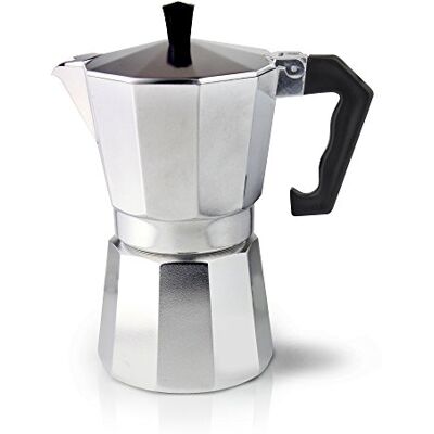 Café Olé Ekspres do kawy, tradycyjny włoski ekspres do kawy, lekka aluminiowa konstrukcja z plastikowym uchwytem, tylko do kuchenek gazowych, 480 ml (12 porcji espresso) Café Olé Ekspres do kawy, tradycyjny włoski ekspres do kawy, lekka aluminiowa konstrukcja z plastikowym uchwytem, tylko do kuchenek gazowych, 480 ml (12 porcji espresso)