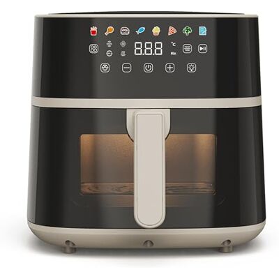 Tognana Iridea frytkownica powietrzna 6L, podwójny opór, wyświetlacz cyfrowy, timer, 80-200°C, okno, 1700 W, szampan Tognana Iridea frytkownica powietrzna 6L, podwójny opór, wyświetlacz cyfrowy, timer, 80-200°C, okno, 1700 W, szampan