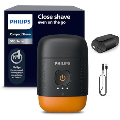 Philips Shaver 500 — kompaktowa golarka elektryczna, system Lift & Cut, ostrza SteelPrecision, głowice 3D Floating, golenie mokro i sucho, etui podróżne, blokada podróżna, magnetyczna nasadka, S595/05 Philips Shaver 500 — kompaktowa golarka elektryczna, system Lift & Cut, ostrza SteelPrecision, głowice 3D Floating, golenie mokro i sucho, etui podróżne, blokada podróżna, magnetyczna nasadka, S595/05