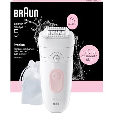 Braun Silk·épil 5, Depilator Na Mokro I Sucho, Do Łatwego Usuwania Włosów, Gładka Skóra Na Długo, 5-011, Różowy flamingowy Braun Silk·épil 5, Depilator Na Mokro I Sucho, Do Łatwego Usuwania Włosów, Gładka Skóra Na Długo, 5-011, Różowy flamingowy