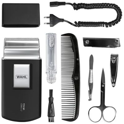 Wahl Travel Shaver Golarka Foliowa dla Mężczyzn, Akumulatorowa, Podróżna Akumulatorowa, Elastyczna Folia Goląca, Zestaw do Pielęgnacji, Idealna w Podróży, Kompaktowa, Etui Podróżne Wahl Travel Shaver Golarka Foliowa dla Mężczyzn, Akumulatorowa, Podróżna Akumulatorowa, Elastyczna Folia Goląca, Zestaw do Pielęgnacji, Idealna w Podróży, Kompaktowa, Etui Podróżne