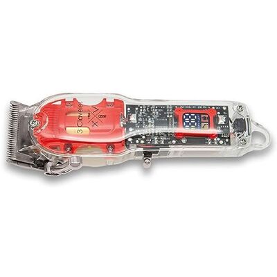 3 Claveles Bezprzewodowa maszynka do włosów 3goździki przezroczysta konstrukcja lekka i mocna maszyna do strzyżenia włosów 18 cm, bateria 2500 mAh 3 Claveles Bezprzewodowa maszynka do włosów 3goździki przezroczysta konstrukcja lekka i mocna maszyna do strzyżenia włosów 18 cm, bateria 2500 mAh