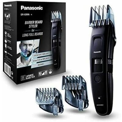Panasonic ER-GB86 trymer do brody (silnik DC o wysokim momencie obrotowym, 0.5-30mm, 3 nasadki, ostrza z szerszą końcówką, nadaje się do mycia), czarny Panasonic ER-GB86 trymer do brody (silnik DC o wysokim momencie obrotowym, 0.5-30mm, 3 nasadki, ostrza z szerszą końcówką, nadaje się do mycia), czarny
