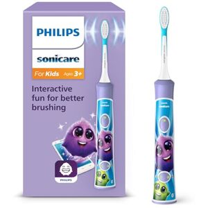 Philips Szczoteczka soniczna Sonicare dla dzieci powyżej 3 lat, mobilna aplikacja, funkcje SmarTimer i QuadPacer, kompleksowe czyszczenie, kolor fioletowy, model HX6322/12 Philips Szczoteczka soniczna Sonicare dla dzieci powyżej 3 lat, mobilna aplikacja, funkcje SmarTimer i QuadPacer, kompleksowe czyszczenie, kolor fioletowy, model HX6322/12