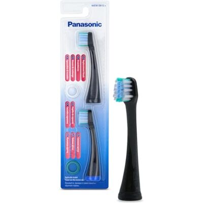 Panasonic WEW0915K803 Kompaktowe głowice wielofunkcyjne, wymienne głowice do elektrycznych szczoteczek do zębów, kompatybilne z EW-DP52, EW-DE92, EW-DL83, EW-DL82, EW-DL75, EW-DC12, czarne, 2 szt Panasonic WEW0915K803 Kompaktowe głowice wielofunkcyjne, wymienne głowice do elektrycznych szczoteczek do zębów, kompatybilne z EW-DP52, EW-DE92, EW-DL83, EW-DL82, EW-DL75, EW-DC12, czarne, 2 szt