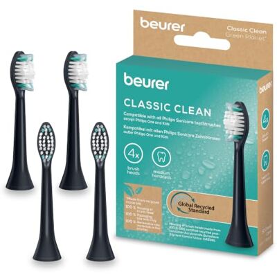 Beurer SC Classic Clean główki do szczoteczek sonicznych 4 wymienne szczoteczki do szczoteczek sonicznych SC 11, SC 30, SC 50 i Philips Sonicare ze wskaźnikiem w kształcie litery W Beurer SC Classic Clean główki do szczoteczek sonicznych 4 wymienne szczoteczki do szczoteczek sonicznych SC 11, SC 30, SC 50 i Philips Sonicare ze wskaźnikiem w kształcie litery W