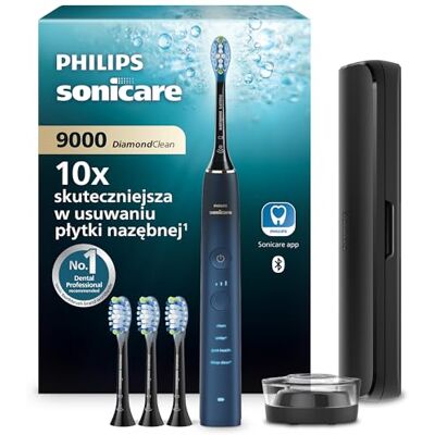 Philips Szczoteczka elektryczna Sonicare DiamondClean 9000, wersja specjalna, szczoteczka soniczna z aplikacją, czujnik nacisku, podstawka do ładowania, kolor Aquamarine, model HX9911/89 Philips Szczoteczka elektryczna Sonicare DiamondClean 9000, wersja specjalna, szczoteczka soniczna z aplikacją, czujnik nacisku, podstawka do ładowania, kolor Aquamarine, model HX9911/89