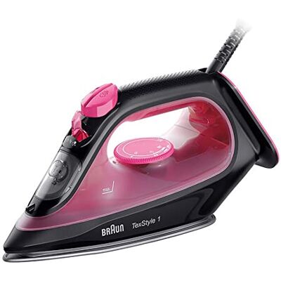 Braun TexStyle 1 SI1070PU, żelazko z powłoką SuperCeramic, precyzyjna końcówka, 130 g/min, łatwe napełnianie 220 ml, tryb ekologiczny, system zapobiegający kapaniu, 2000 W, fioletowy/czarny Braun TexStyle 1 SI1070PU, żelazko z powłoką SuperCeramic, precyzyjna końcówka, 130 g/min, łatwe napełnianie 220 ml, tryb ekologiczny, system zapobiegający kapaniu, 2000 W, fioletowy/czarny