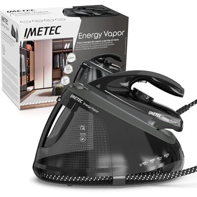 Imetec Energy Vapor - Para do prasowania na parę - Ciągła para, podwójne poziomy mocy, 400g strzał Imetec Energy Vapor - Para do prasowania na parę - Ciągła para, podwójne poziomy mocy, 400g strzał