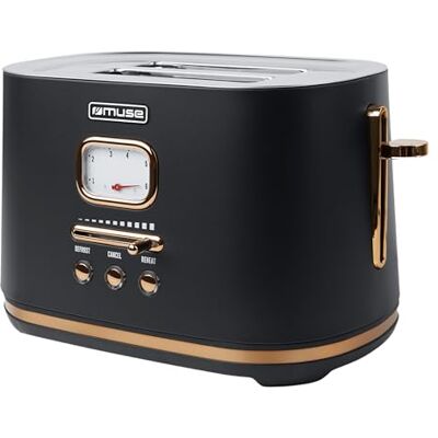 MUSE MS-130BC Broodrooster, 1000 W, zwart/messing (MS-130BC) MUSE MS-130BC Broodrooster, 1000 W, zwart/messing (MS-130BC)