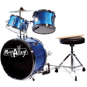 Music Alley Junior zestaw perkusyjny dla dzieci z pedałem bębna, stołkiem perkusyjnym i pałeczkami, Czarny Music Alley Junior zestaw perkusyjny dla dzieci z pedałem bębna, stołkiem perkusyjnym i pałeczkami, Czarny