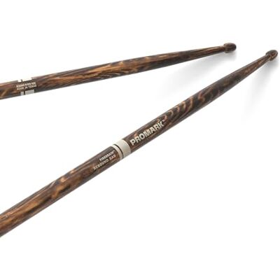 ProMark FireGrain Hickory Rebound 5AB pałeczki perkusyjne, zwiększona trwałość dla intensywnego bębnienia, końcówka z drewna żołędziowego, zrównoważona konstrukcja, 1 para ProMark FireGrain Hickory Rebound 5AB pałeczki perkusyjne, zwiększona trwałość dla intensywnego bębnienia, końcówka z drewna żołędziowego, zrównoważona konstrukcja, 1 para