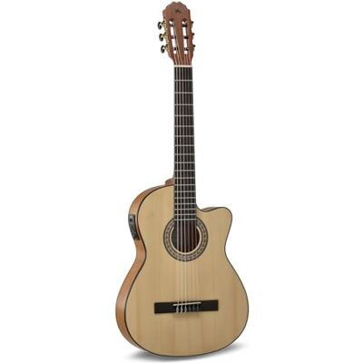 Rodriguez LUTHIER MANUEL RODRÍGUEZ Gitara elektroakustyczna Caballero Principio Flamenco Cut Lita płyta wierzchnia ze świerku Tył/boki z agatisu Preamp ETC-4 CA-PM FE Rodriguez LUTHIER MANUEL RODRÍGUEZ Gitara elektroakustyczna Caballero Principio Flamenco Cut Lita płyta wierzchnia ze świerku Tył/boki z agatisu Preamp ETC-4 CA-PM FE