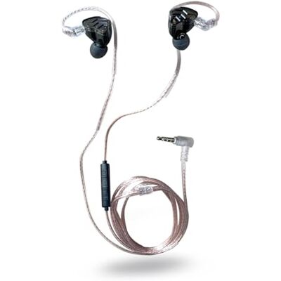 FARFISA BONTEMPI Słuchawki IEM z odłączanym kablem, etui w zestawie, 3 zestawy silikonowych nakładek S M L, regulacja głośności, odbieranie połączeń i wybór utworu dla muzyki i zabaw dziecięcych FARFISA BONTEMPI Słuchawki IEM z odłączanym kablem, etui w zestawie, 3 zestawy silikonowych nakładek S M L, regulacja głośności, odbieranie połączeń i wybór utworu dla muzyki i zabaw dziecięcych