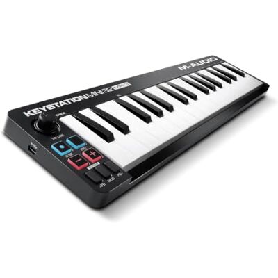 M-Audio M‑AUDIO Keystation Mini 32 MK3 USB MIDI Kontroler Przenośna Mini Klawiatura, 32 Czułe na Dynamikę Klawisze oraz Dołączone Oprogramowanie DAW M-Audio M‑AUDIO Keystation Mini 32 MK3 USB MIDI Kontroler Przenośna Mini Klawiatura, 32 Czułe na Dynamikę Klawisze oraz Dołączone Oprogramowanie DAW