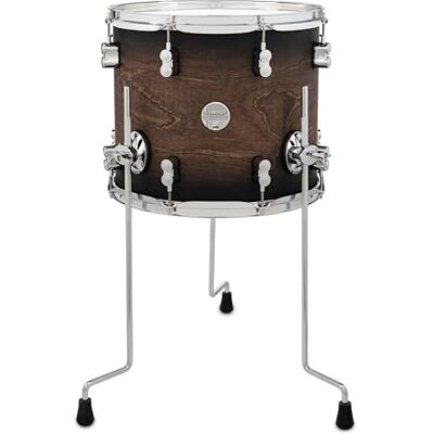 Pacific Drums Concept Maple Floor Tom, 14" x 12", Satin Charcoal Burst Pacific Drums Concept Maple Floor Tom, 14" x 12", Satin Charcoal Burst