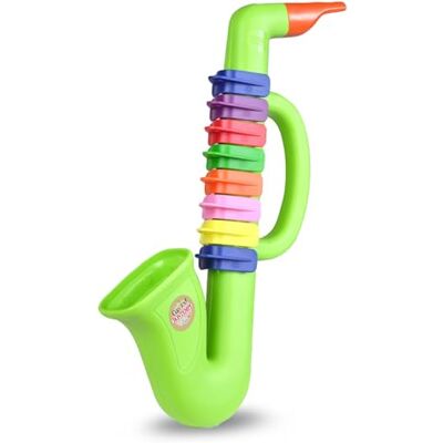 Bontempi Saksofon z 8 kolorowymi nutami, 280 mm, zabawka muzyczna dla dzieci 3+ Bontempi Saksofon z 8 kolorowymi nutami, 280 mm, zabawka muzyczna dla dzieci 3+