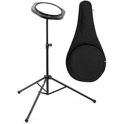 Tiger DHW4-BK 20 cm podkładka treningowa i zestaw do stojaka dla początkujących, rozgrzewki i ćwiczenia oddech Tom Rudiments Tiger DHW4-BK 20 cm podkładka treningowa i zestaw do stojaka dla początkujących, rozgrzewki i ćwiczenia oddech Tom Rudiments