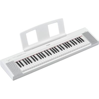 Yamaha Piaggero NP-15WH Keyboard, Pianino cyfrowe z 61 klawiszową klawiaturą i i 15 brzmieniami instrumentalnymi, lekki i przenośny Yamaha Piaggero NP-15WH Keyboard, Pianino cyfrowe z 61 klawiszową klawiaturą i i 15 brzmieniami instrumentalnymi, lekki i przenośny