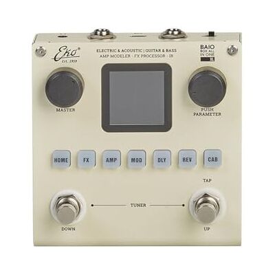EKO GUITARS BAIO XL multimedialny do gitary, IR Loader, 80 zmienialnych ustawień wstępnych, 6 modułów efektów, Bluetooth, USB C, akumulator, EQ 3-pasmowy, Delay, Reverb EKO GUITARS BAIO XL multimedialny do gitary, IR Loader, 80 zmienialnych ustawień wstępnych, 6 modułów efektów, Bluetooth, USB C, akumulator, EQ 3-pasmowy, Delay, Reverb