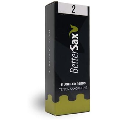 BetterSax Saksofon tenorowy Jazz Cut Reeds, Strength 2.0 (5 sztuk) – idealne do występów jazzowych i sesji treningowych BetterSax Saksofon tenorowy Jazz Cut Reeds, Strength 2.0 (5 sztuk) – idealne do występów jazzowych i sesji treningowych
