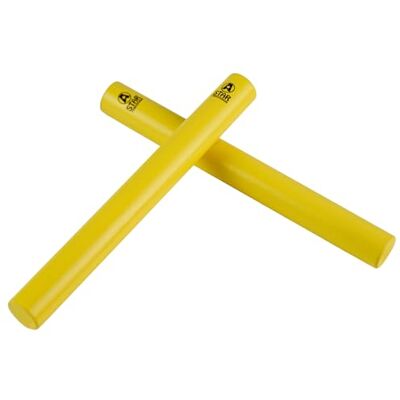 A-Star Yellow Wood Claves, 20cm 2 szt /para ręczne pałeczki rytmiczne, drewniany instrument perkusyjny A-Star Yellow Wood Claves, 20cm 2 szt /para ręczne pałeczki rytmiczne, drewniany instrument perkusyjny