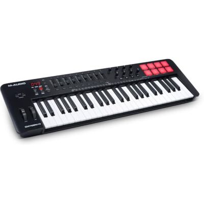 M-Audio M‑AUDIO Oxygen 49 MKV USB MIDI Klawiatura Sterująca 49 Dynamicznych Klawiszy, 8 Padów Beat, 8 Pokręteł, 9 Suwaków, Dołączone Oprogramowanie DAW, Dla Produkcji Muzycznej M-Audio M‑AUDIO Oxygen 49 MKV USB MIDI Klawiatura Sterująca 49 Dynamicznych Klawiszy, 8 Padów Beat, 8 Pokręteł, 9 Suwaków, Dołączone Oprogramowanie DAW, Dla Produkcji Muzycznej