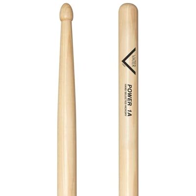 Vater Pałki perkusyjne VHP1AW = Power 1A American Hickory Series końcówka z drewna żołędziowego Vater Pałki perkusyjne VHP1AW = Power 1A American Hickory Series końcówka z drewna żołędziowego