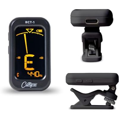 Carry-on RCT-1 Akumulatorowy tuner chromatyczny do gitary, basu, ukulele C, skrzypiec z dużym obrotowym ekranem LCD, czarny Carry-on RCT-1 Akumulatorowy tuner chromatyczny do gitary, basu, ukulele C, skrzypiec z dużym obrotowym ekranem LCD, czarny