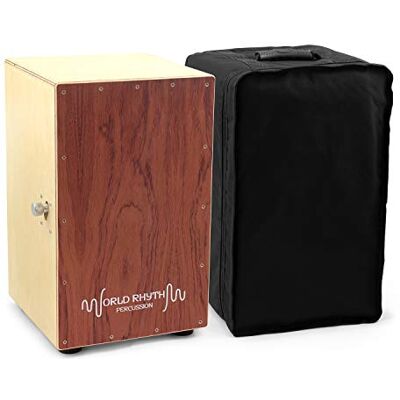 World Rhythm CAJ2-BR Cajon – pełnowymiarowy kajon z regulowanym snare, wyściełana torba i poduszka – brązowy World Rhythm CAJ2-BR Cajon – pełnowymiarowy kajon z regulowanym snare, wyściełana torba i poduszka – brązowy