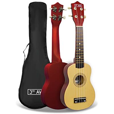 3rd Avenue Ukulele Soprano dla początkujących, 21 cali – w kolorze naturalnym – BEZPŁATNY pokrowiec na ukulele 3rd Avenue Ukulele Soprano dla początkujących, 21 cali – w kolorze naturalnym – BEZPŁATNY pokrowiec na ukulele