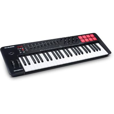 M-Audio Oxygen 49 (MKV) klawiszowa klawiatura sterująca USB MIDI z padami perkusyjnymi, funkcją Smart Chord, trybami skal, arpeggiatorem oraz pakietem Native Instruments (integracja NKS) M-Audio Oxygen 49 (MKV) klawiszowa klawiatura sterująca USB MIDI z padami perkusyjnymi, funkcją Smart Chord, trybami skal, arpeggiatorem oraz pakietem Native Instruments (integracja NKS)