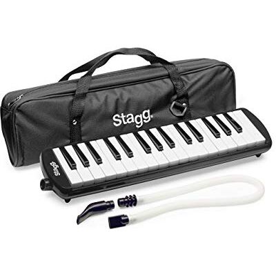 Stagg Melodica 32 klawisze, pianica, 2 ustniki w zestawie z torbą transportową, czarne Stagg Melodica 32 klawisze, pianica, 2 ustniki w zestawie z torbą transportową, czarne